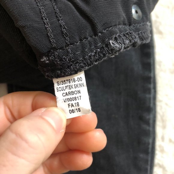 Athleta Sculptek jeans carbon black skinny jeans size 2 - Picture 7 of 10